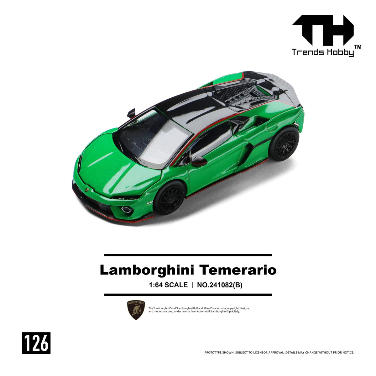 Trends Hobby 1:64 Lamborghini Temerario Green