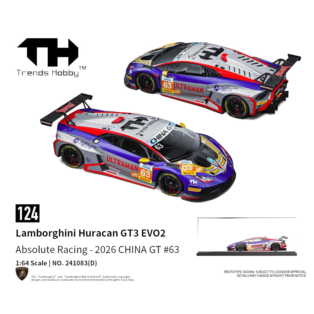 Trends Hobby 1:64 Lamborghini Huracan GT3 EVO2 Absolute Racing 2026