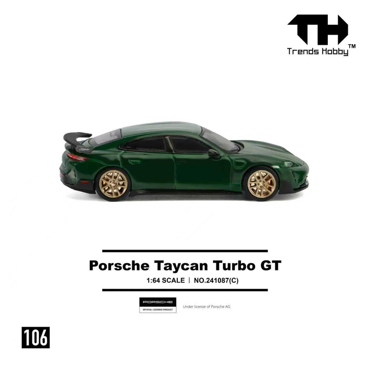 Trends Hobby 1:64 Porsche Taycan Turbo GT Green