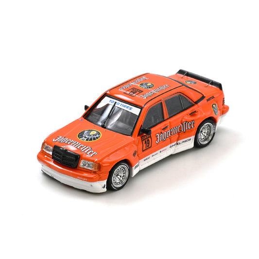 Inno64 1:64 Mercedes-Benz 190E Pandem Rocket Bunny Jagermeister Orange