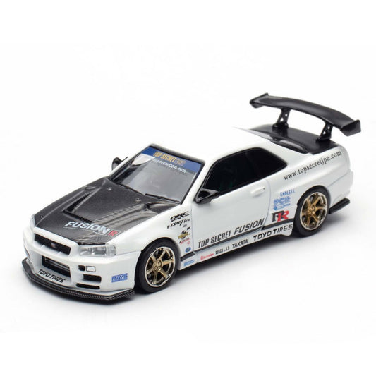 Inno64 1:64 Top Secret R34 GT-R White