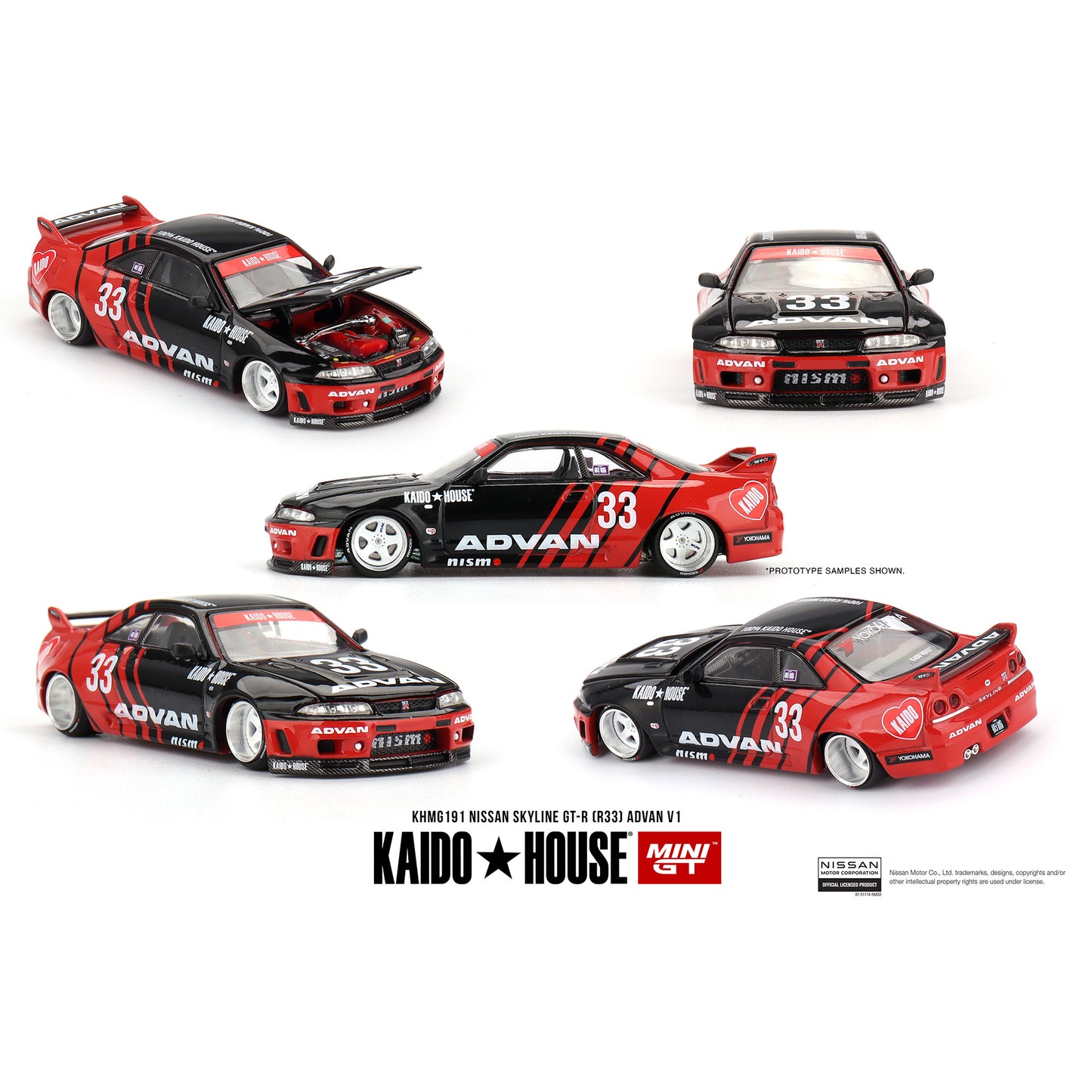 Kaido House 1:64 Nissan Skyline GT-R (R33) Kaido Works ADVAN