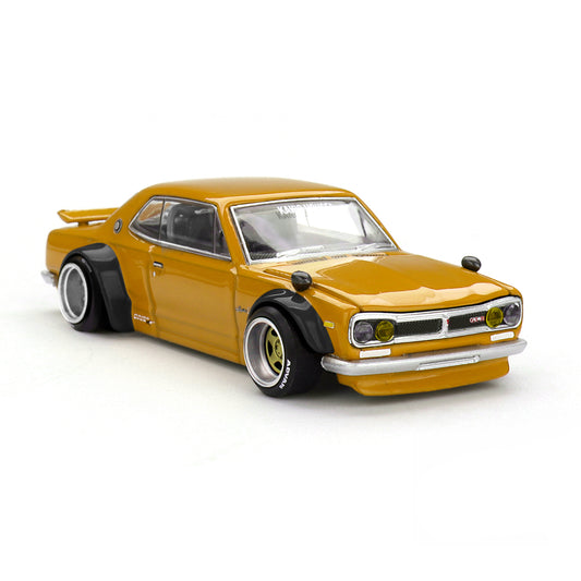 Kaido House 1:64 Nissan Skyline 2000 GT-R (KPGC10) Kaido Street V2 Yellow KHMG228