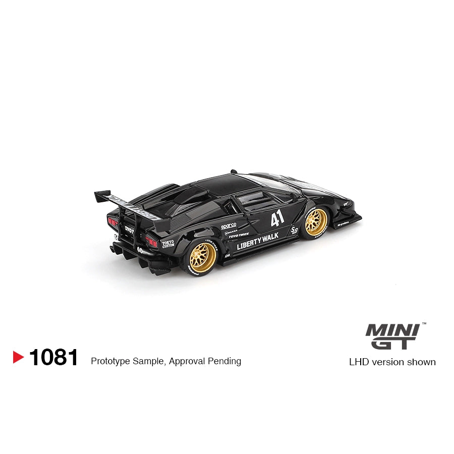 Mini GT 1:64 Lamborghini Countach LB-WORKS Black MGT01081-BL