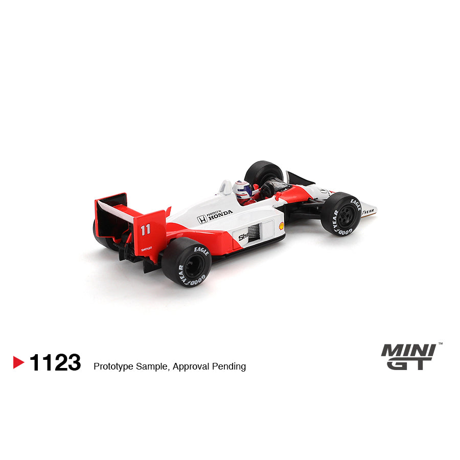 Mini GT 1:64 McLaren MP4/4 #11 Alain Prost 1988 Japanese Grand Prix 2nd Place