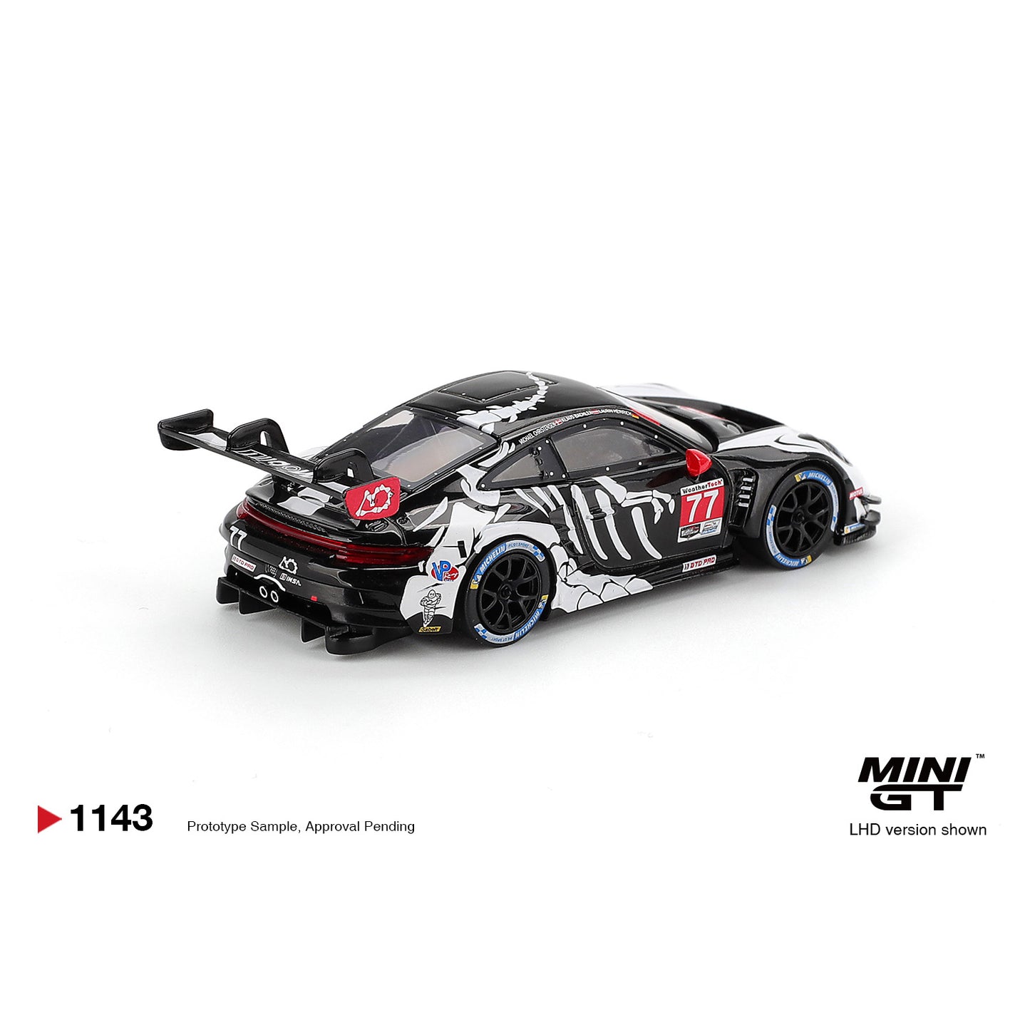 Mini GT 1:64 Porsche 911 GT3 R#77 AO Racing IMSA 2025 Petit Le Mans