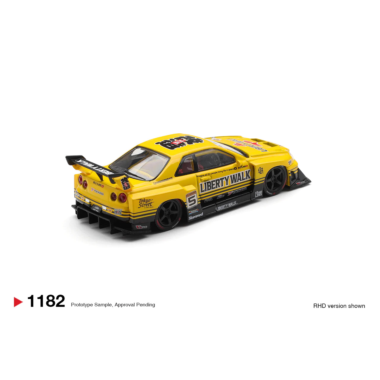 Mini GT 1:64 Nissan LB-ER34 Super Silhouette SKYLINE Sport Yellow