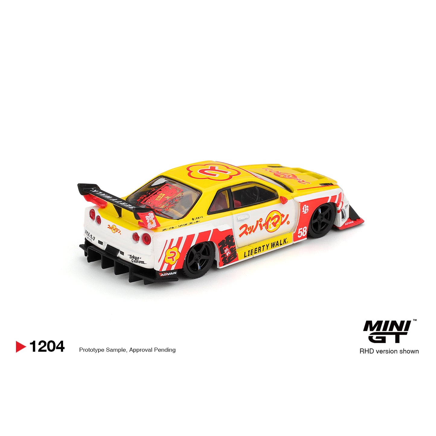 Mini GT 1:64 Nissan LB-ER34 Super Silhouette SKYLINE Suppaiman Okinawa