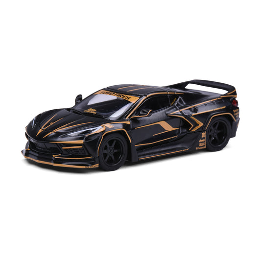 Model Model 1:64 Pandem C8 Coupe Black and Gold Canadian DieCast Expo 2026