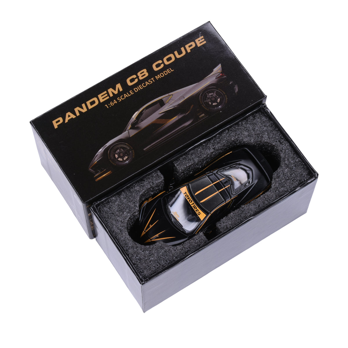 Model Model 1:64 Pandem C8 Coupe Black and Gold Canadian DieCast Expo 2026