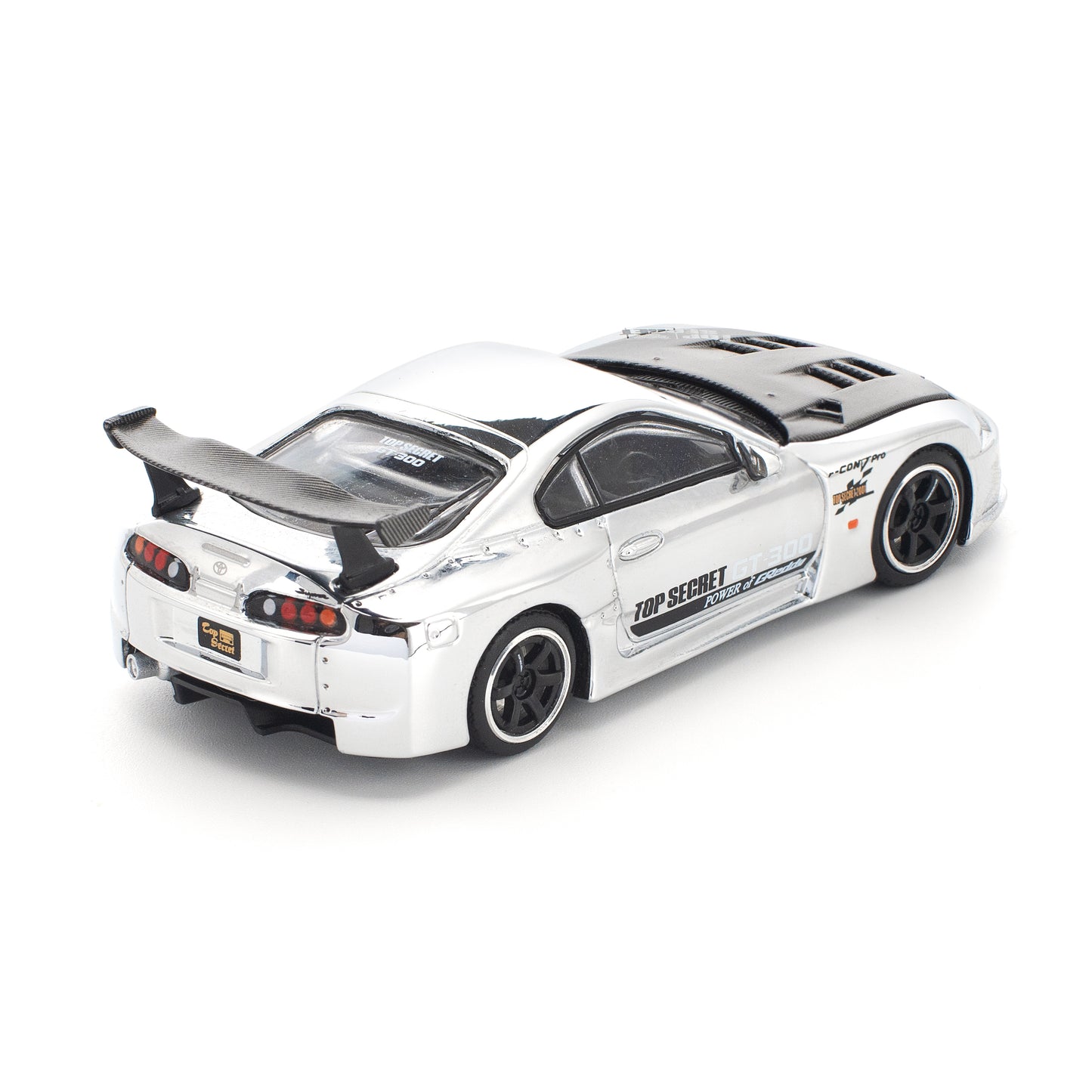 Pop Race 1:64 Top Secret GT300 Supra Silver Chrome PR640325
