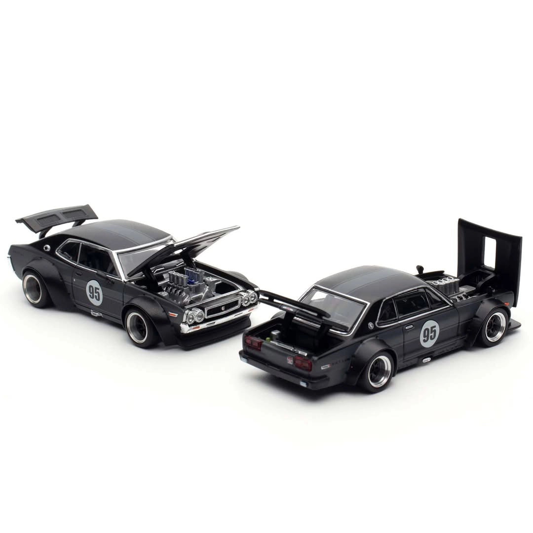 Pop Race 1:64 Skyline GT-R V8 Drift (Hakosuka) and Datsun Laurel C130 PR640351 and PR640352