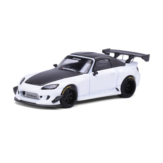 Pop Race 1:64 Pandem Honda S2000 Softtop White Tooling Variant