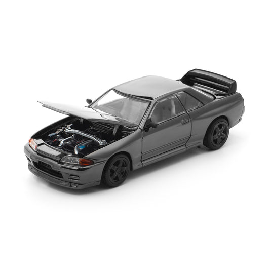 Pop Race 1:64 Nissan Skyline GT-R R32 Dark Chrome