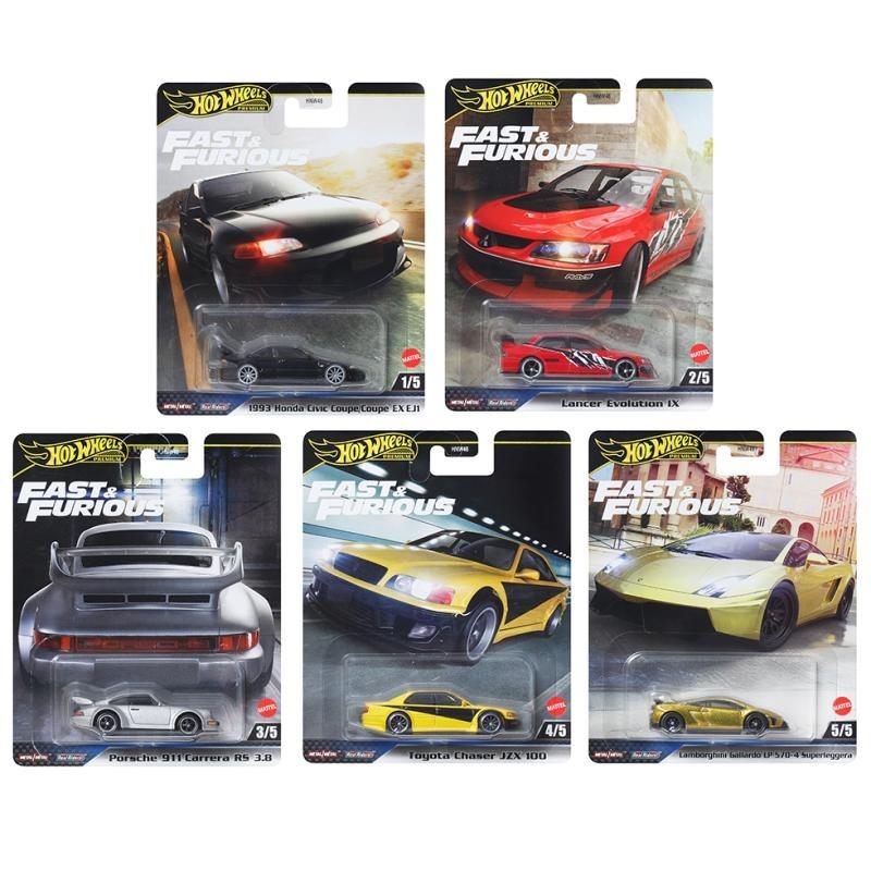 Hot Wheels Premium 1:64 Fast & Furious 2025 Case M Set of 5 HNW46-956M