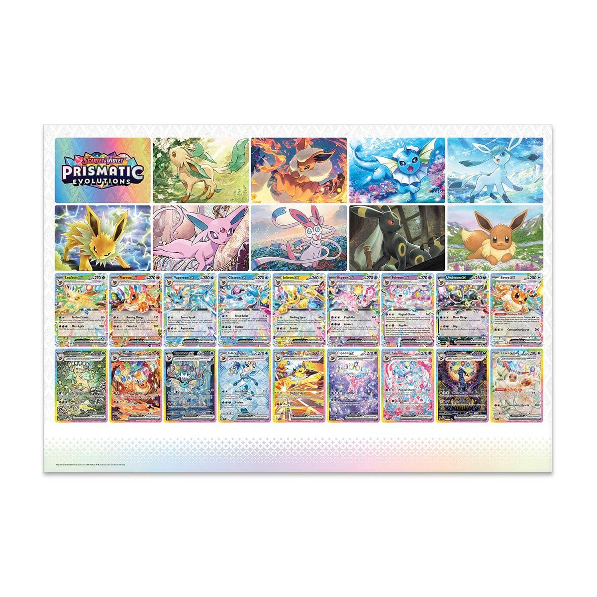 Pokémon TCG Scarlet & Violet Prismatic Evolutions Poster Collection