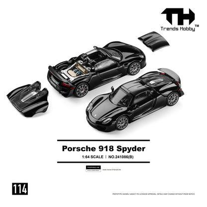 [PRE ORDER] Trends Hobby 1:64 Porsche 918 Spyder Black