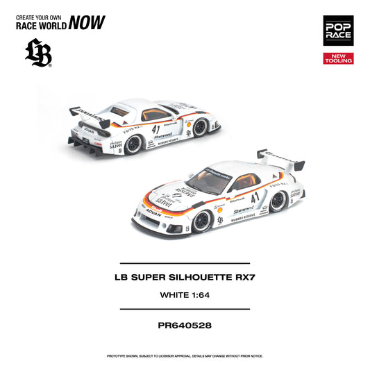 [PRE ORDER] Pop Race 1:64 LB Super Silhouette RX7 FD3S White