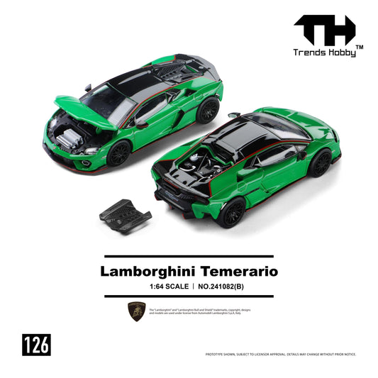 [PRE ORDER] Trends Hobby 1:64 Lamborghini Temerario Green