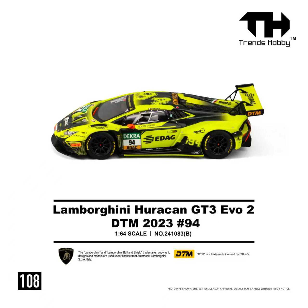 Trends Hobby 1:64 Lamborghini Huracan GT3 Evo 2 DTM 2023 No.94