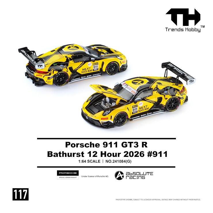 [PRE ORDER] Trends Hobby 1:64 Porsche 911 GT3 R B12H 2026 #911