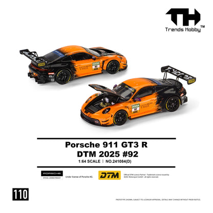 [PRE ORDER] Trends Hobby 1:64 Porsche 911 GT3 R DTM 2025 #92