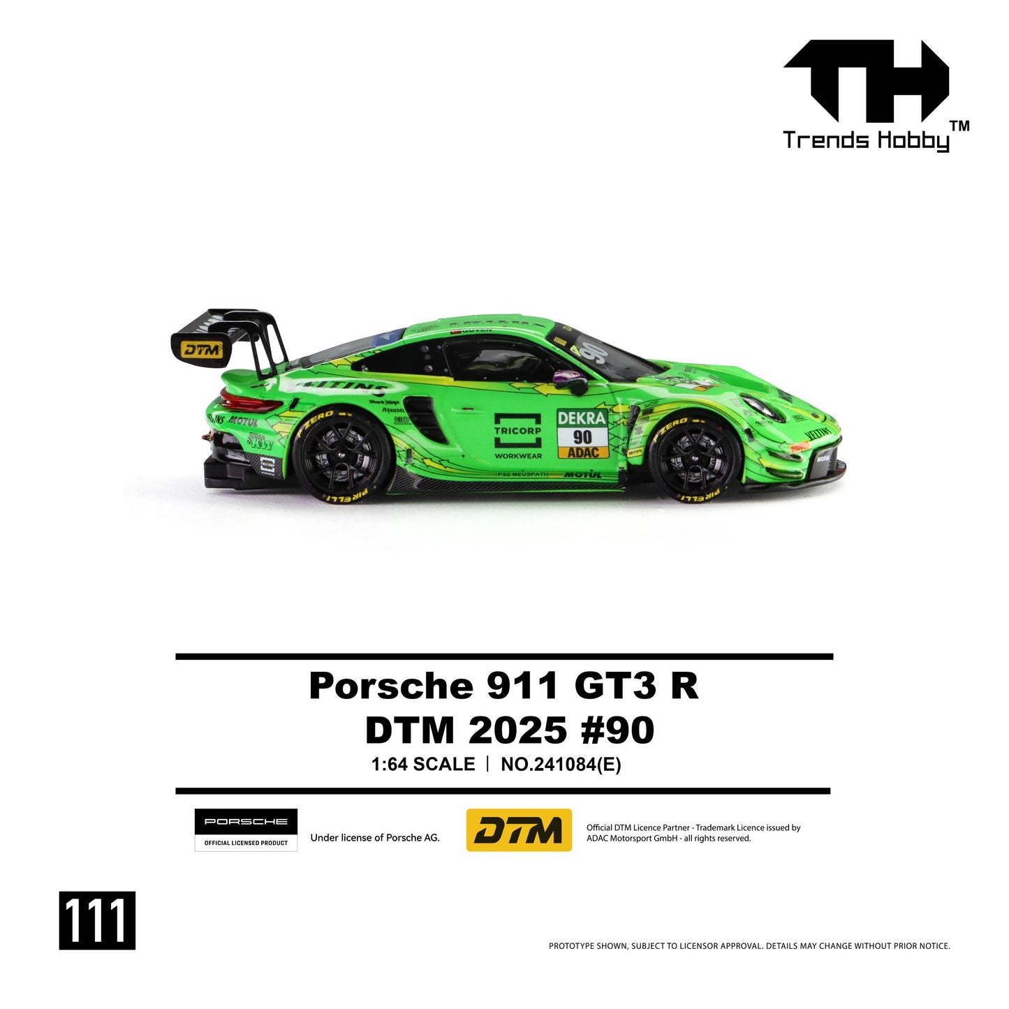 [PRE ORDER] Trends Hobby 1:64 Porsche 911 GT3 R DTM 2025 #90