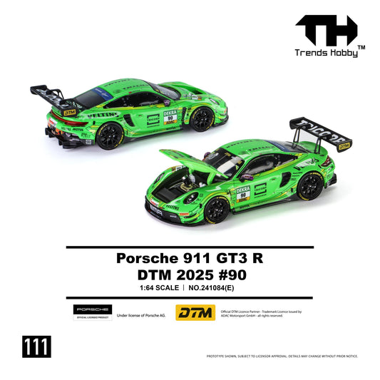 [PRE ORDER] Trends Hobby 1:64 Porsche 911 GT3 R DTM 2025 #90