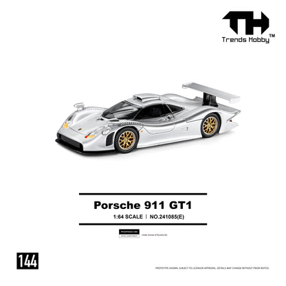 [PRE ORDER] Trends Hobby 1:64 Porsche 911 GT1 1998 Sliver