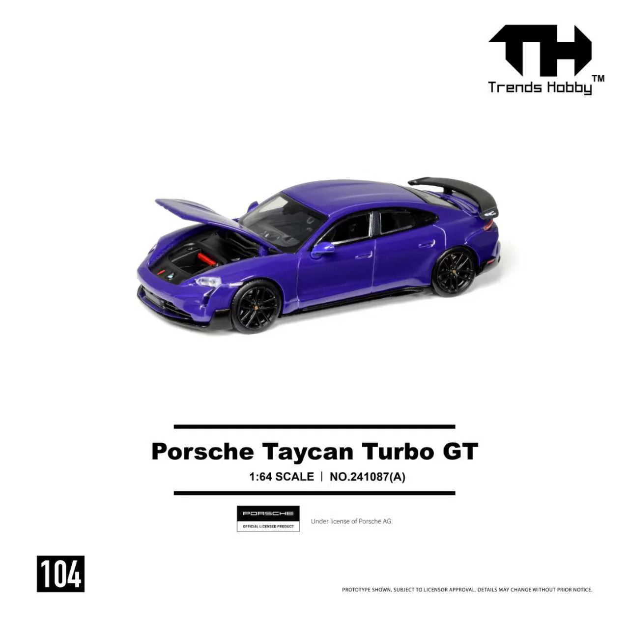 Trends Hobby 1:64 Porsche Taycan Turbo GT Purple