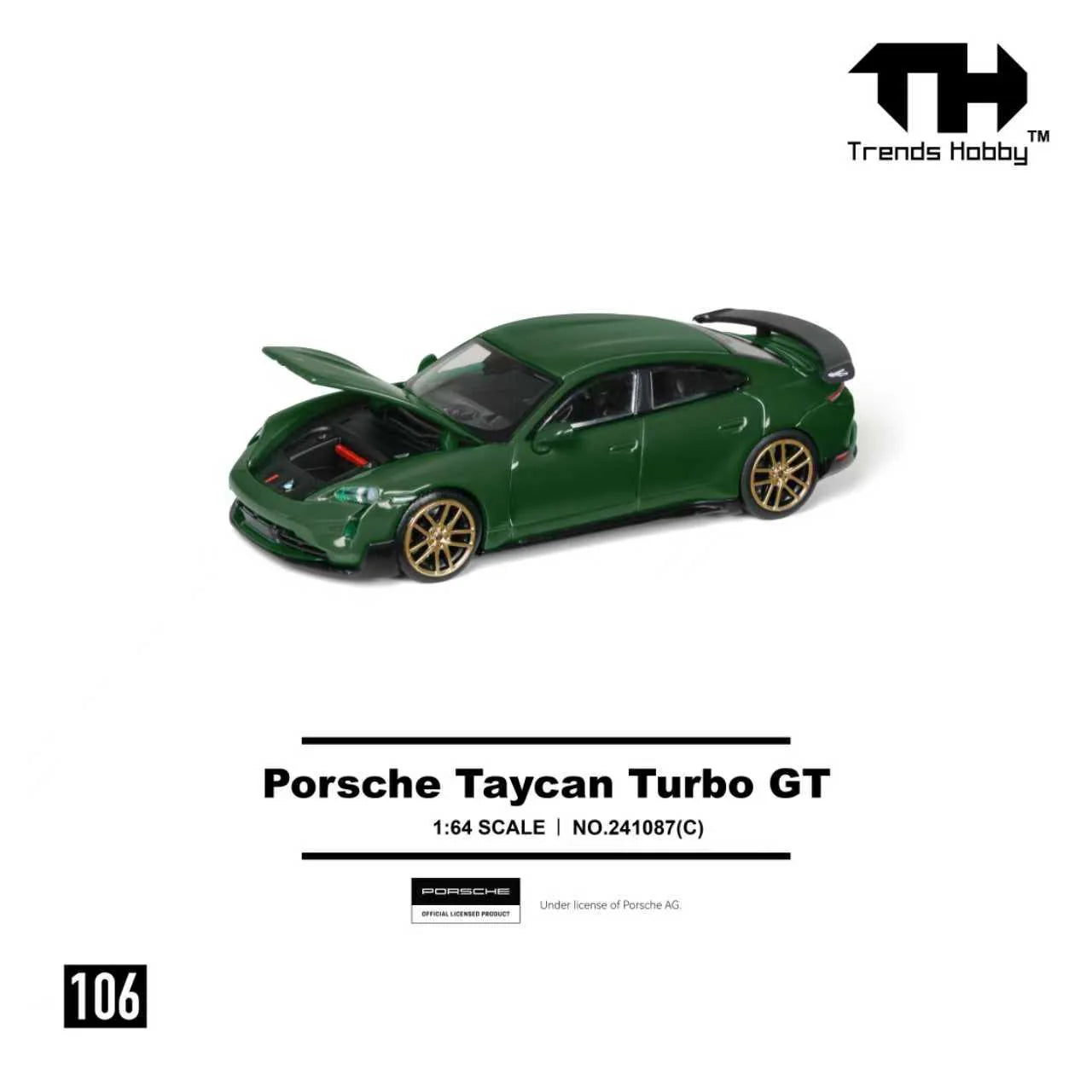 Trends Hobby 1:64 Porsche Taycan Turbo GT Green