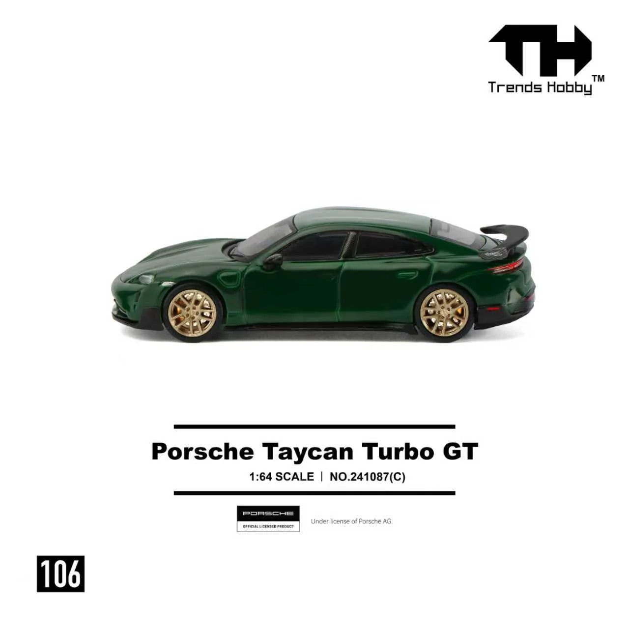 Trends Hobby 1:64 Porsche Taycan Turbo GT Green