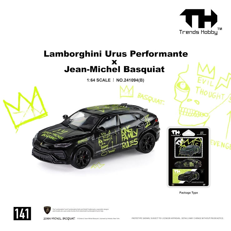 [PRE ORDER] Trends Hobby 1:64 Lamborghini Urus Performance & Basquiat Black
