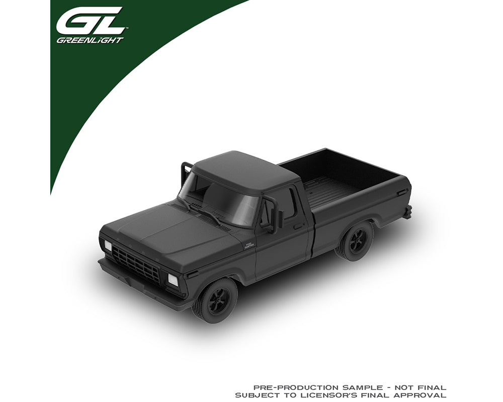 Greenlight 1:64 1979 Ford F-100 Custom Pickup Matte Black 30612