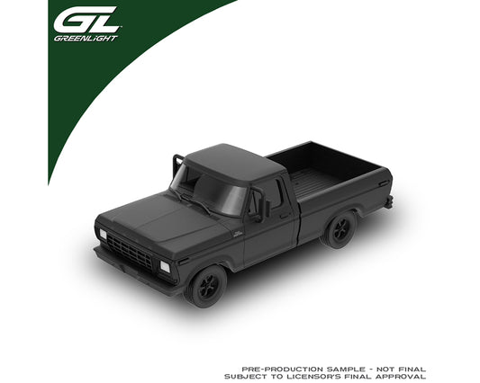 Greenlight 1:64 1979 Ford F-100 Custom Pickup Matte Black 30612
