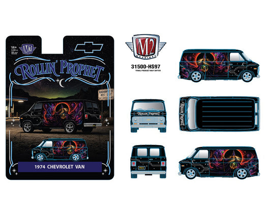 M2 Machines 1:64 1974 Chevrolet Van Rollin Prophet 31500-HS97