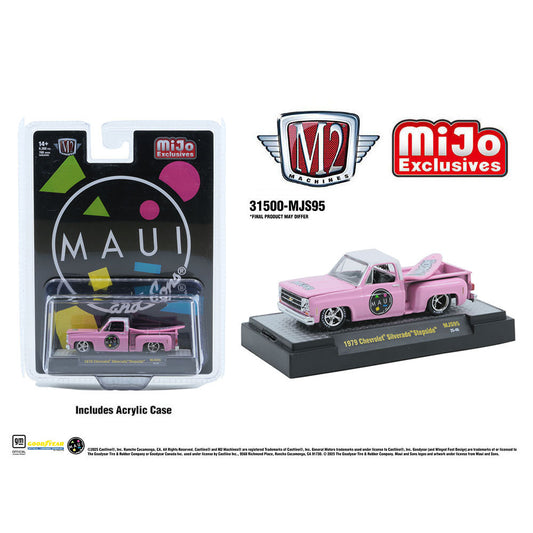 M2 Machines 1:64 Mijo Exclusives Chevy 1979 Silverado Stepside MAUI & SON