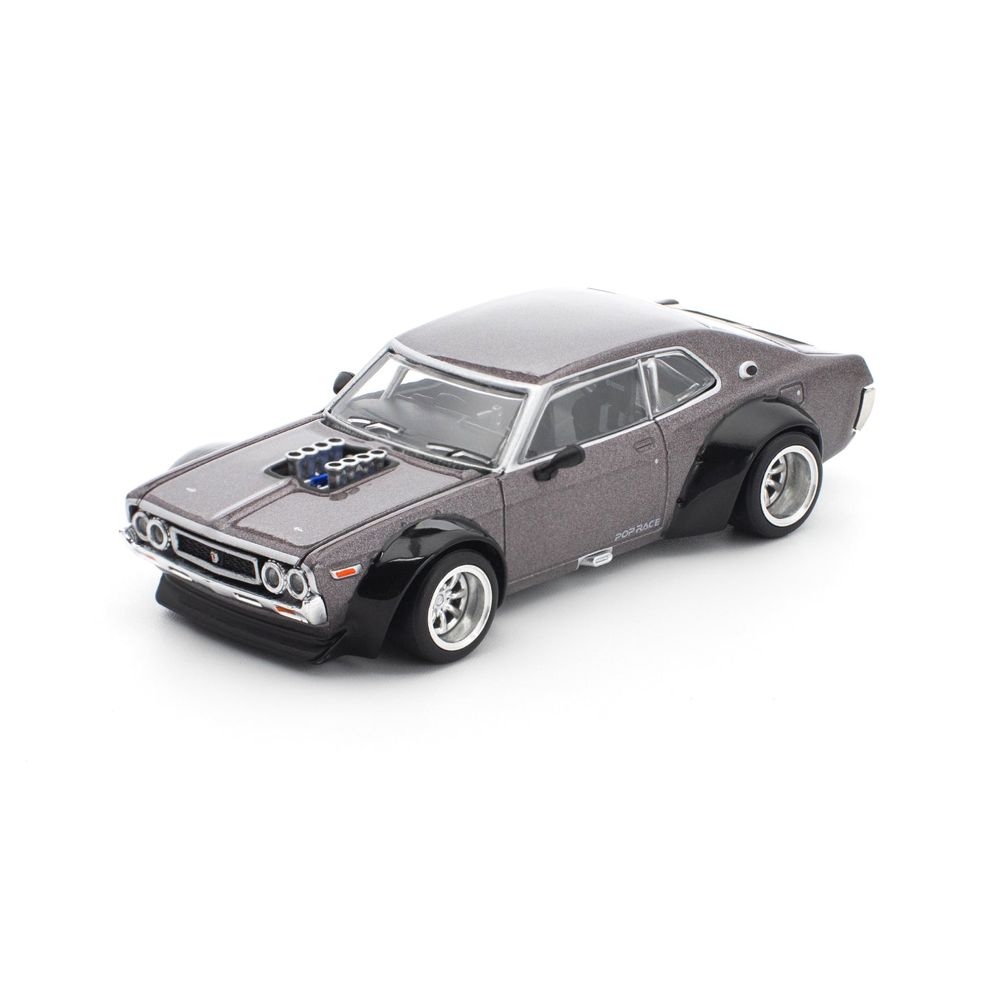 Pop Race 1:64 Laurel C130 Metallic Grey