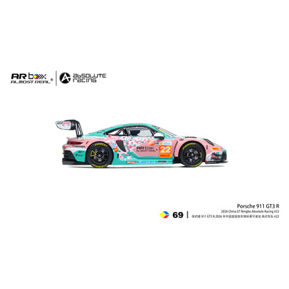 [PRE ORDER] Almost Real 1:64 Porsche 911 GT3 R 2026 China GT Ningbo Absolute Racing #22
