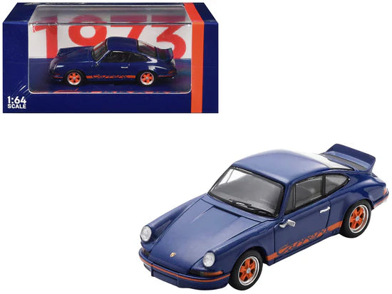 Spark 1:64 Porsche 911 2.7 RS Blue with Orange Stripe