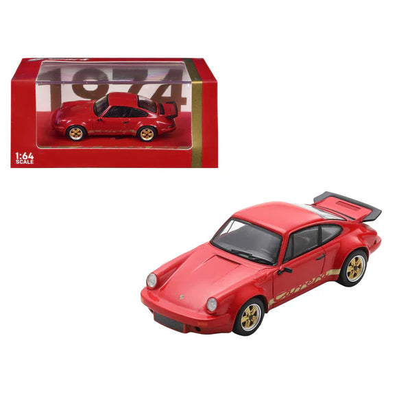 Spark 1:64 Porsche 911 3.0 RS Red with Gold Stripe