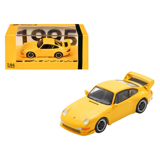 Spark 1:64 Porsche 911 (993) RS Clubsport Yellow with Black Wheels