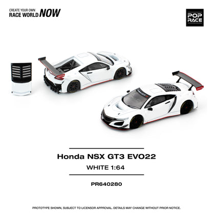 Pop Race 1:64 Honda NSX GT3 EVO22 White