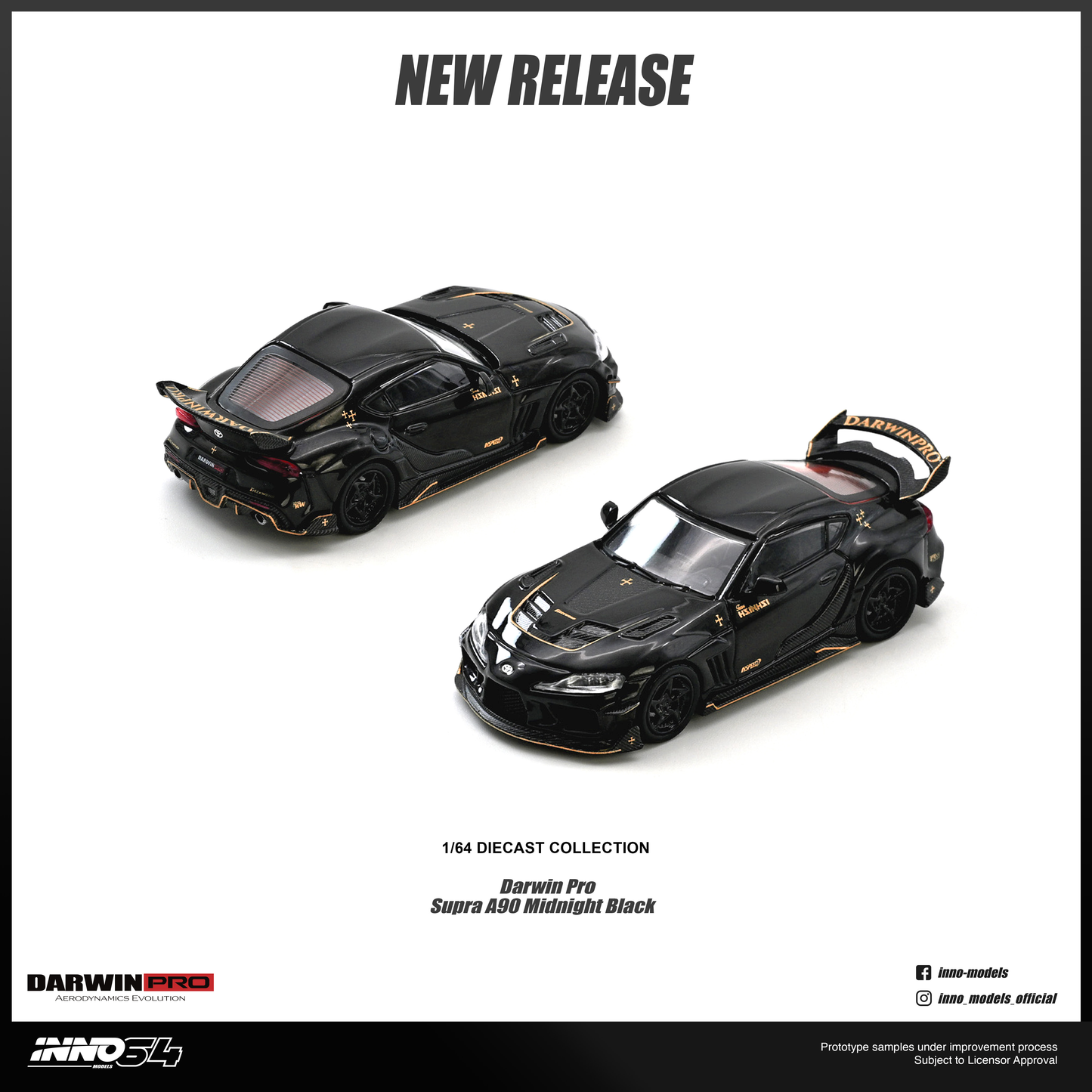 [PRE ORDER] Inno64 1:64 Darwin Pro Supra A90 Gloss Black