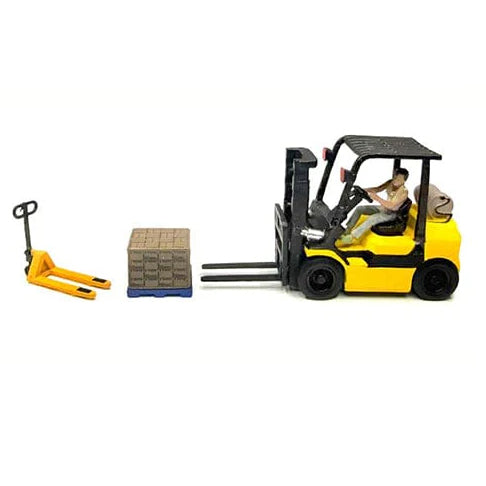 American Diorama 1:64 Figures Heavy Lifters Forklift Set MiJo Exclusives