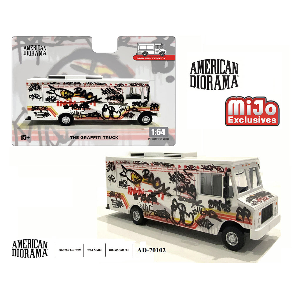 American Diorama 1:64 Food Truck The Graffiti Style Mijo Exclusives AD-70102MJ