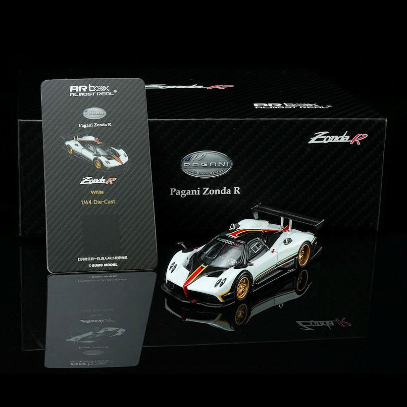 [PRE ORDER] Almost Real 1:64 Pagani Zonda R White with Italian Livery HEC 2026
