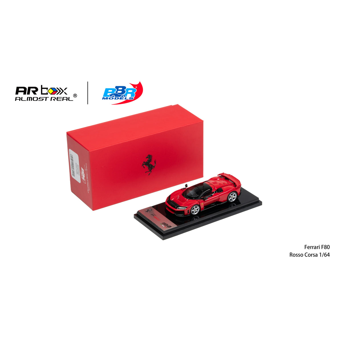 BBR Models 1:64 Ferrari F80 Rosso Corsa Silver Wheels APA XPO 2026