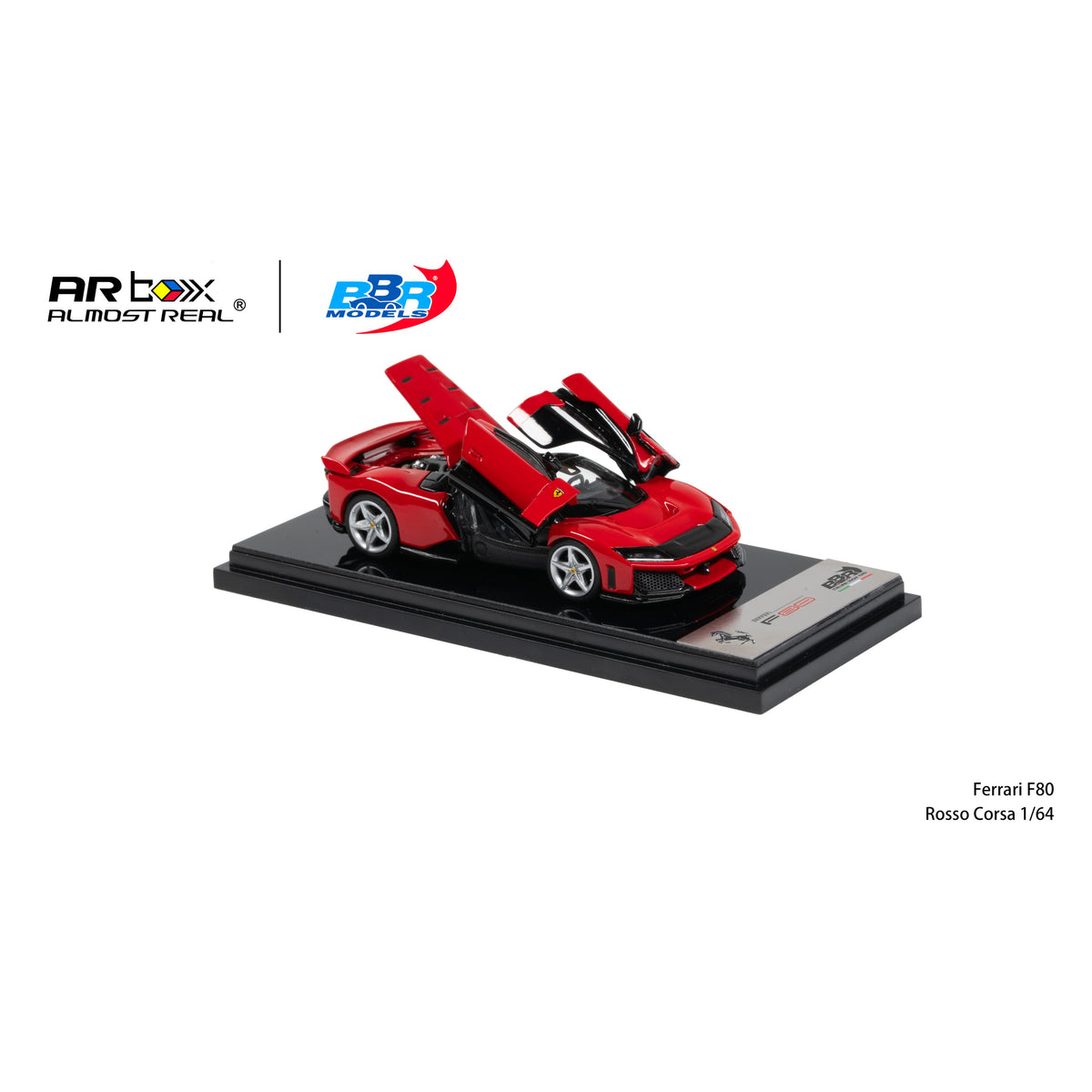 BBR Models 1:64 Ferrari F80 Rosso Corsa Silver Wheels APA XPO 2026