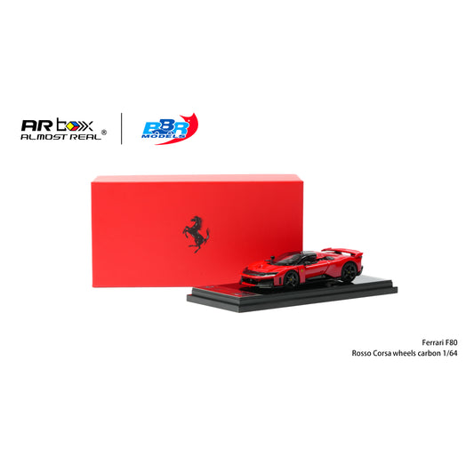 BBR Models 1:64 Ferrari F80 Rosso Corsa Carbon Wheels CTE 2026